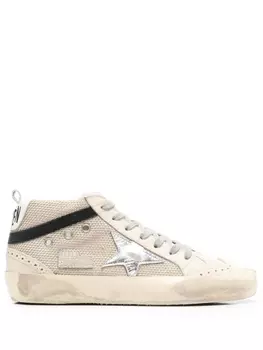 Golden Goose высокие кеды Superstar с логотипом, нейтральный цвет