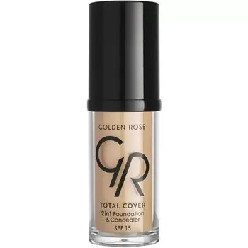 Golden Rose Total Cover 2 в 1 Тональный крем и консилер SPF15 05 Cool Sand