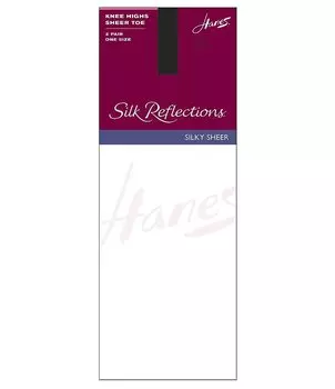 Голени до колена Hanes Silk Reflections Sandalfoot Control Top, коричневый