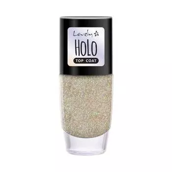 Голографический топ для ногтей, 8 мл Lovely, Holo Top Coat