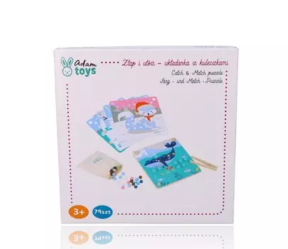Головоломка «Поймай и расставь шары с животными Арктики» AdamToys
