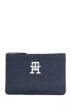 Голубая пляжная сумка Tommy Hilfiger, синий