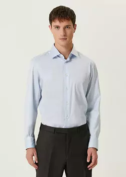 Голубая рубашка Zegna