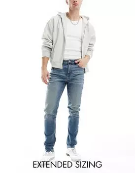 Голубые джинсы скинни ASOS DESIGN