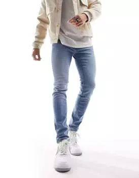 Голубые джинсы скинни Jack & Jones liam