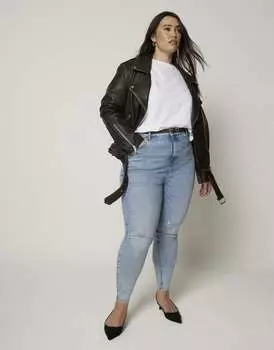 Голубые джинсы скинни River Island