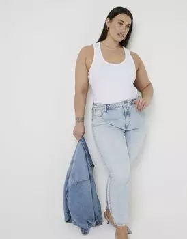 Голубые прямые джинсы River Island plus