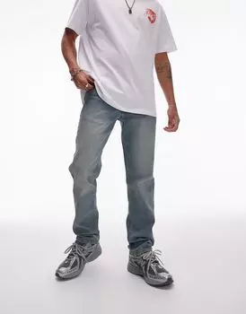 Голубые узкие джинсы Topman