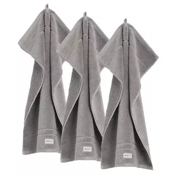 Гостевое полотенце GANT Premium Towel 3er Pack, 50x10x30 см, серый
