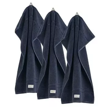 Гостевое полотенце GANT Premium Towel 3er Pack, 50x10x30 см, темно-синий