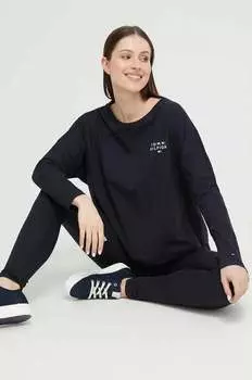 Гостиная с длинными рукавами из хлопка Tommy Hilfiger, темно-синий