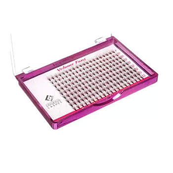 Готовые накладные ресницы, c-curl, 14 мм, 1 упаковка. Looksus Lashes Volume fans 6d
