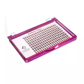 Готовые накладные ресницы, c-curl, 9 мм, 1 упаковка. Looksus Lashes Volume fans 3d