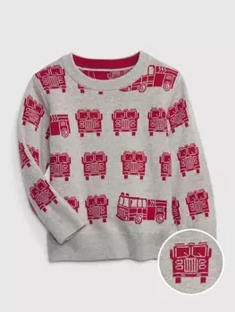 Графический свитер Gap, красный