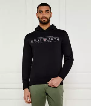Графический свитер Regular fit Gant, черный