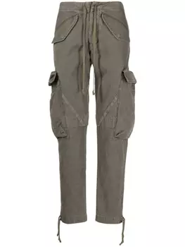 Greg Lauren зауженные брюки карго, зеленый