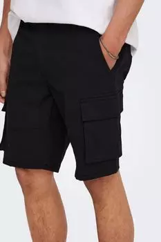 Грузовые шорты Only & Sons, черный