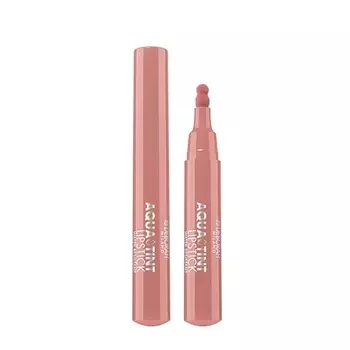 Губная помада Milano Aqua Tint с алоэ вера, стойкая № 01, терракотовая, водостойкая, увлажняющая, блестящая, мягкие и атласные губы, 2,5 г, Deborah