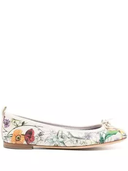Gucci балетки с узором, белый