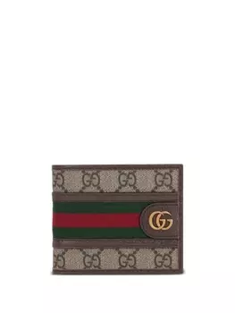 Gucci бумажник Ophidia GG, коричневый