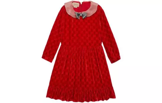 Платье детское Gucci с бантом, красный