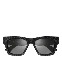 Gucci Eyewear square-frame солнцезащитные очки, черный