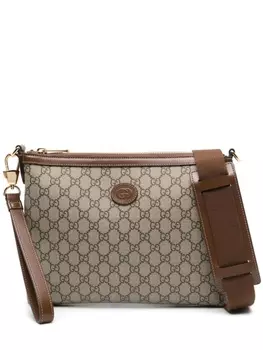 Gucci клатч с логотипом Interlocking G, нейтральный цвет