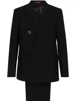 Gucci костюм с логотипом Interlocking G, черный