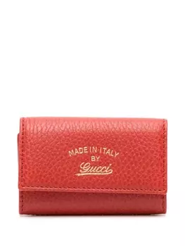 Gucci кожаная ключница, красный