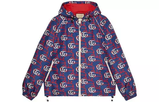 Мужская куртка Gucci, синий/красный