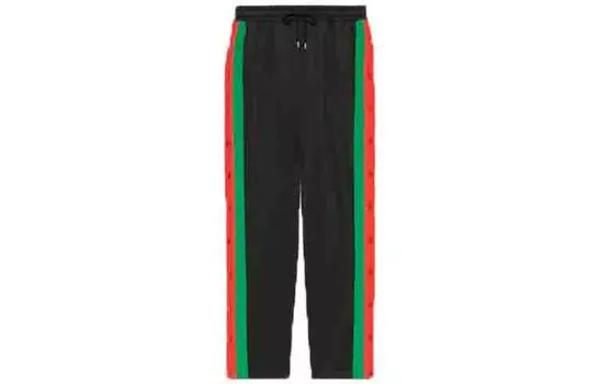 Штаны спортивные мужские Gucci с полосками, черный