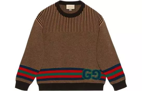 Свитер мужской Gucci Interlocking G-logo, коричневый