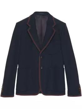 Gucci пиджак с отделкой Web, синий