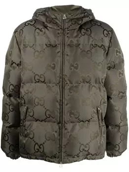 Gucci пуховик Jumbo GG, зеленый