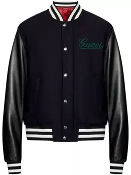 Gucci шерстяная куртка-бомбер, черный
