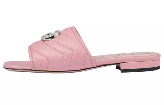 Сандалии GUCCI GG Slide Slippers Women's Light Pink