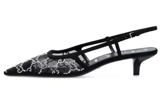 Сандалии GUCCI GG 35mm Slingback Pumps
