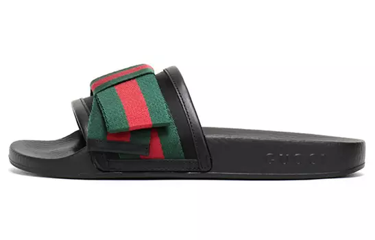 Босоножки GUCCI Women's Satin Slide 'Web Bow' Women's