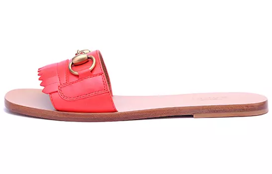 Шлепанцы женские Gucci Horsebit, красный