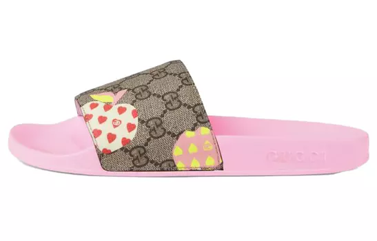 Шлепанцы женские Gucci, красный / зеленый