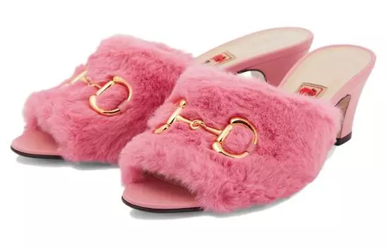 Шлепанцы женские Gucci, розовый