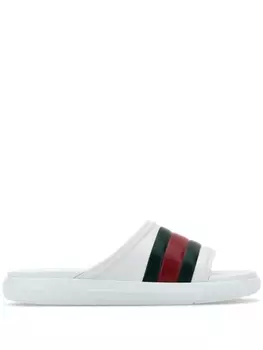 Gucci слайды с веб-полосками, белый