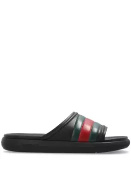 Gucci слайды с веб-полосками, черный