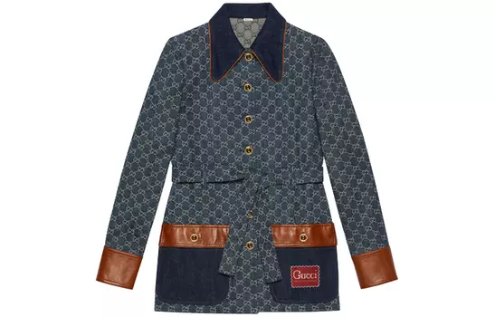 GUCCI Женская джинсовая куртка, Темно-синий