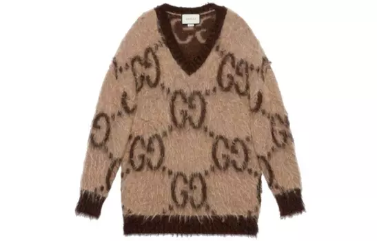 Свитер женский Gucci с узором, бежевый