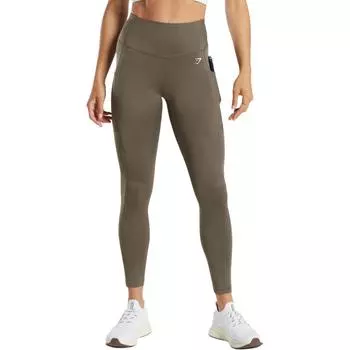 GYMSHARK Леггинсы женские камуфляжные коричневые