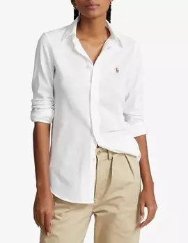 Хайди Узкая рубашка Ralph Lauren, белый