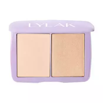 Хайлайтер для лица only good vibes luminizer powder duo Lylak Beauty, цвет meditate
