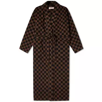 Халат Baina Sulis Bath Robe, черный/коричневый
