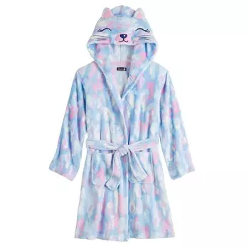 Халат Cuddl Duds с капюшоном для девочек 4–12 лет, цвет Cat